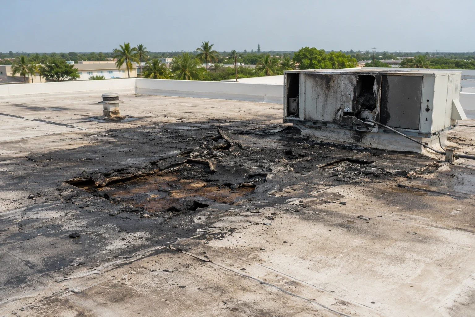 Fire Damage Roof Repair in Pembroke Pines, FL